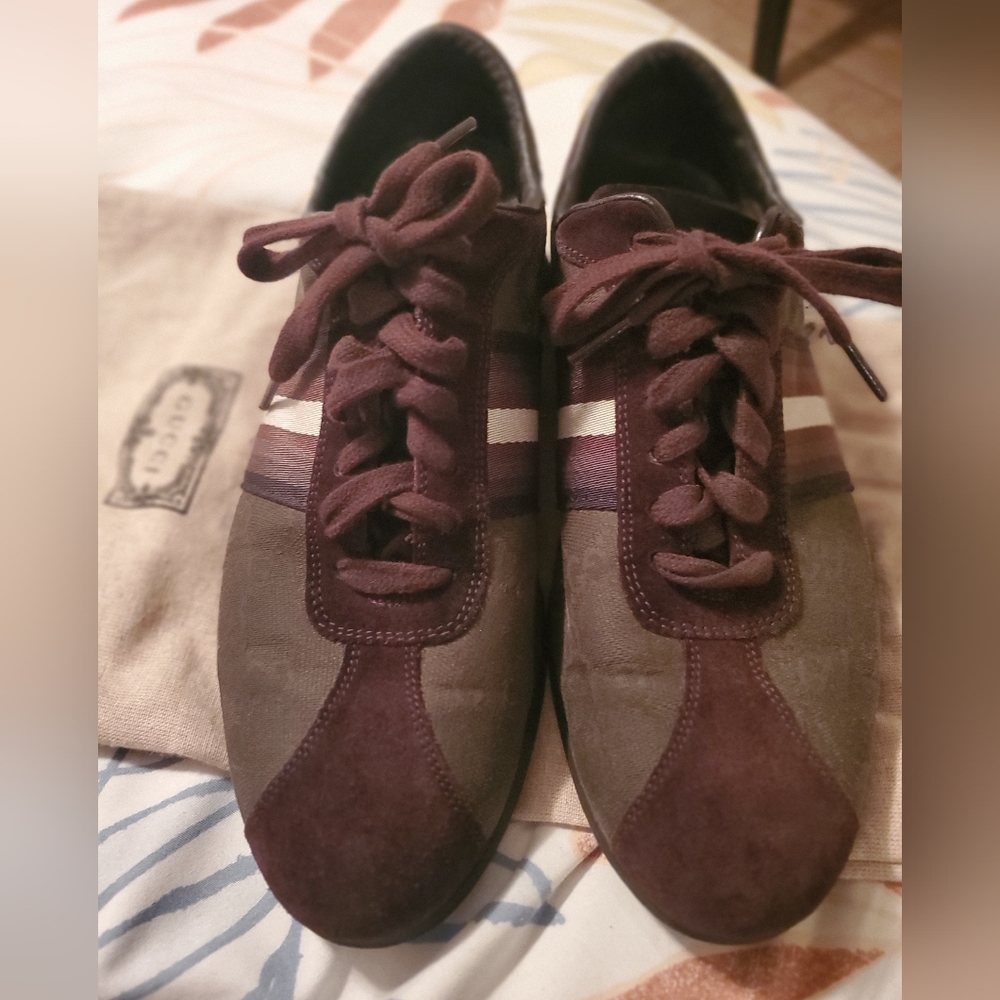 Authentic Brown Gucci Sneakers